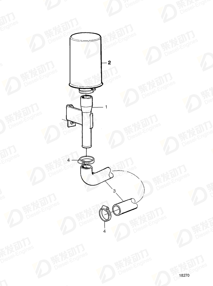 VOLVO Hose 967553 Drawing